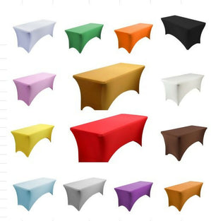 YRF Black Oblong Fitted Spandex Tablecloths