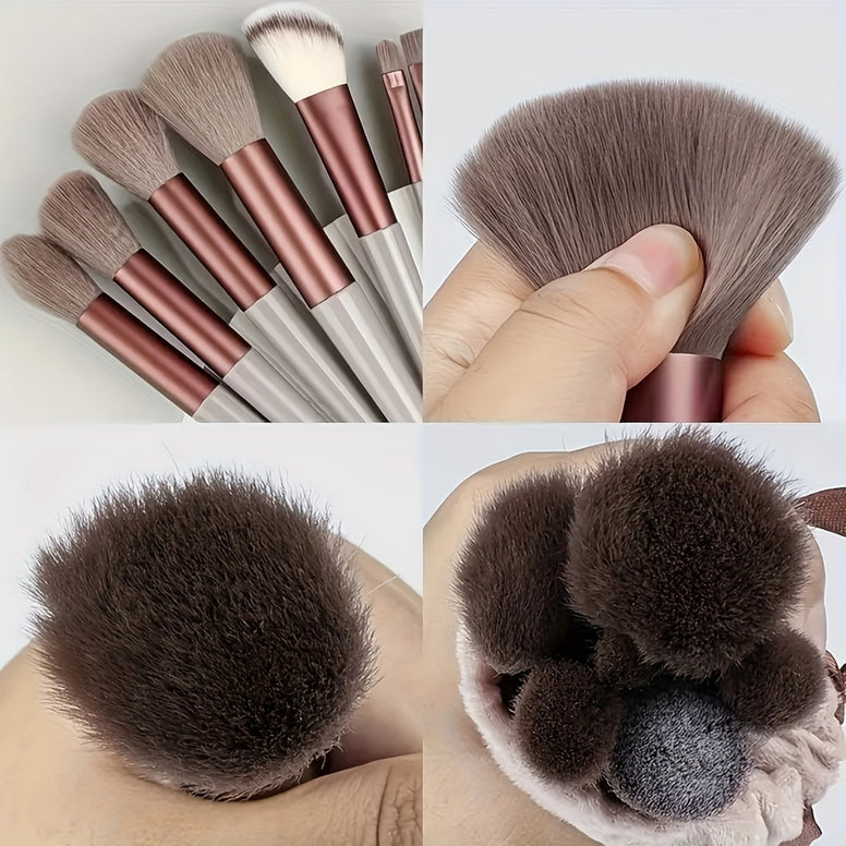 13-Piece Soft Makeup Brush Set: Perfect for Foundation, Blending, and Eye Shadow Application