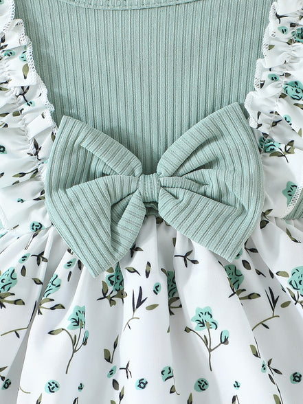 Baby's Adorable Bowknot Decor Flower Dress: Perfect for Summer, Holidays & Gifts