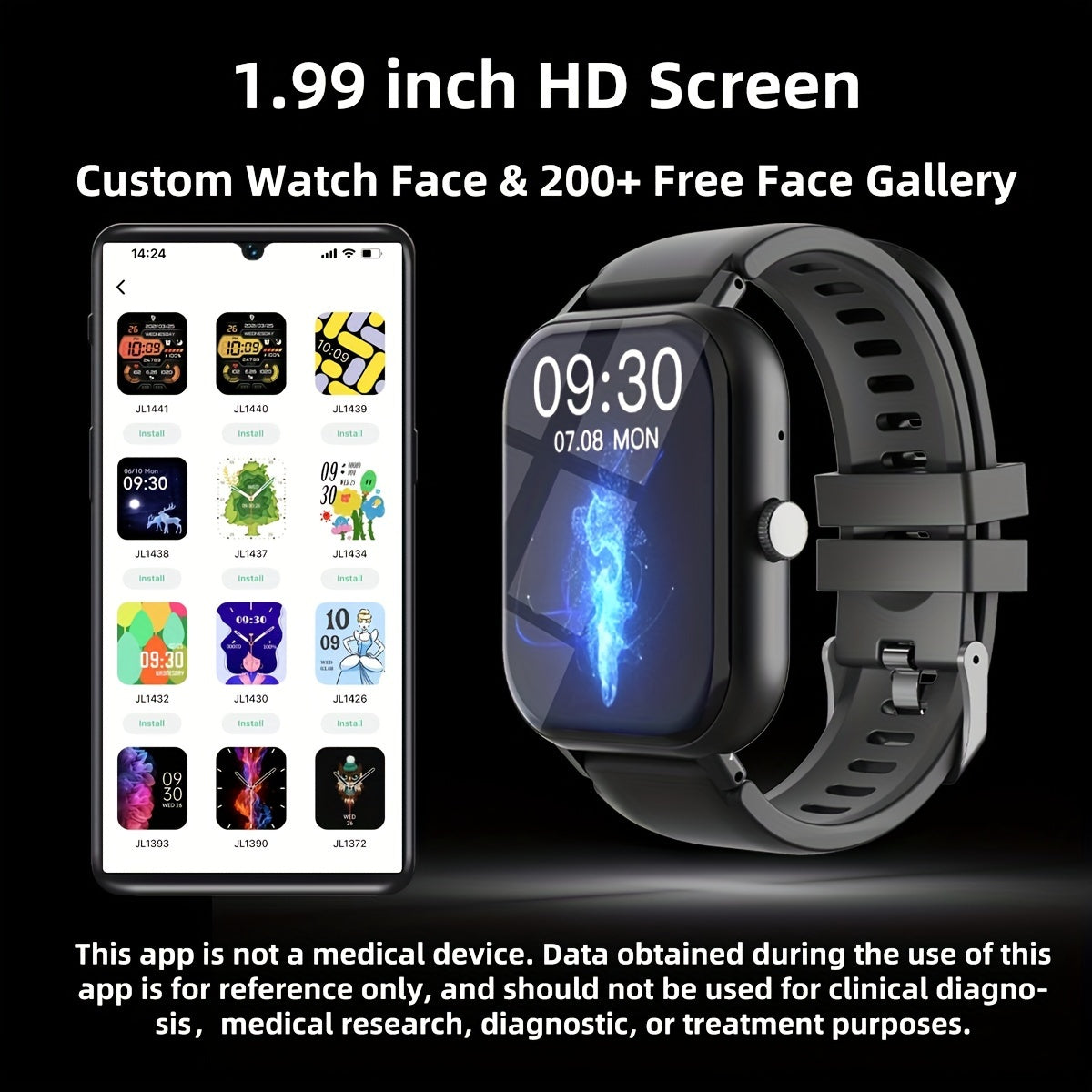 Full Touch Screen Smart Watch for Women | Music Control, Pedometer, Notifications | Compatible with iOS/Android | Ideal Gift for Friends, Couples, Wife, Husband