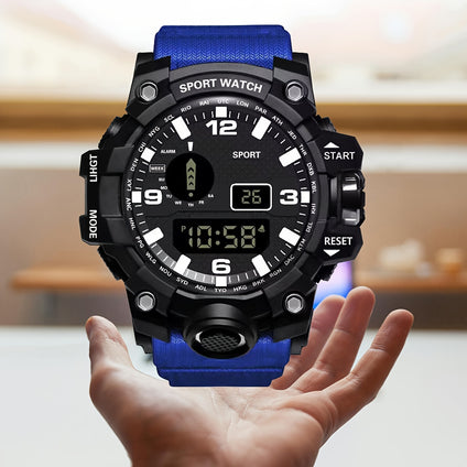 Large Dial Men's Sports Round Digital Backlight Electronic Watch - The Perfect Gift Choice