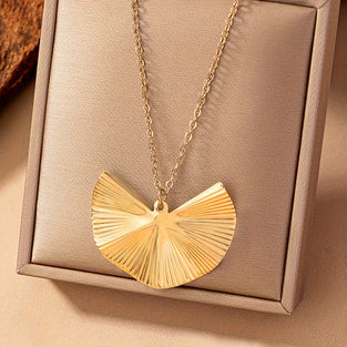 Ginkgo Leaf Design 14k Plated Jewelry Set