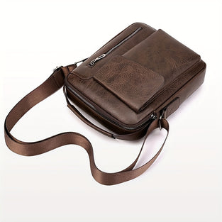 1pc Men's Retro Shoulder Bag, Simple Fashion Crossbody Bag