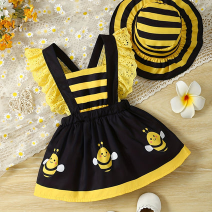 Buzzy Bee Baby Dress Set: Stylish Summer Clothing for Infant and Toddler Girls