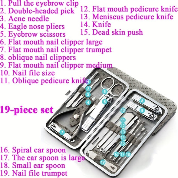 Complete Professional Manicure Pedicure Set All in One Grooming Kit for Salon Quality Nail Care