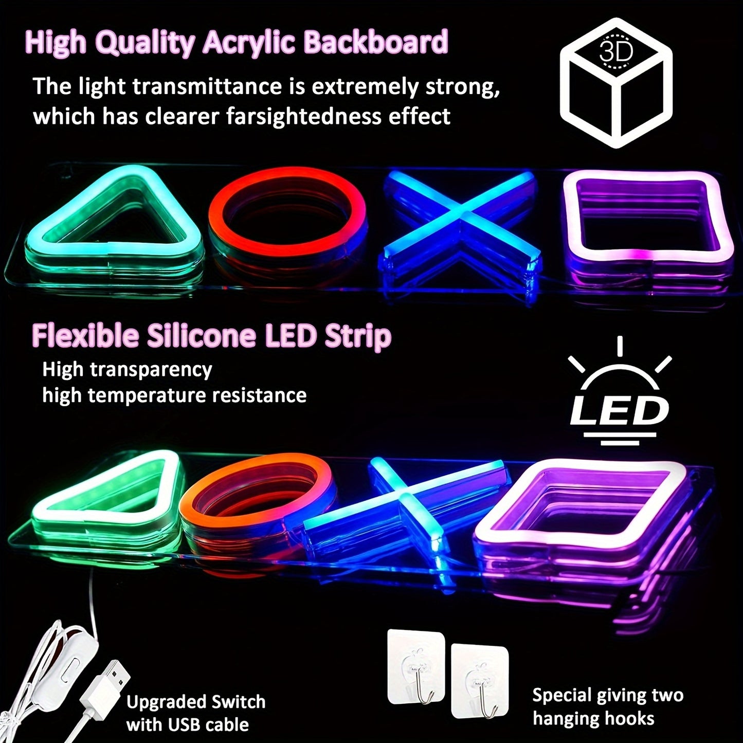 Glow Up Your Gaming Space with USB Powered LED Neon Lights