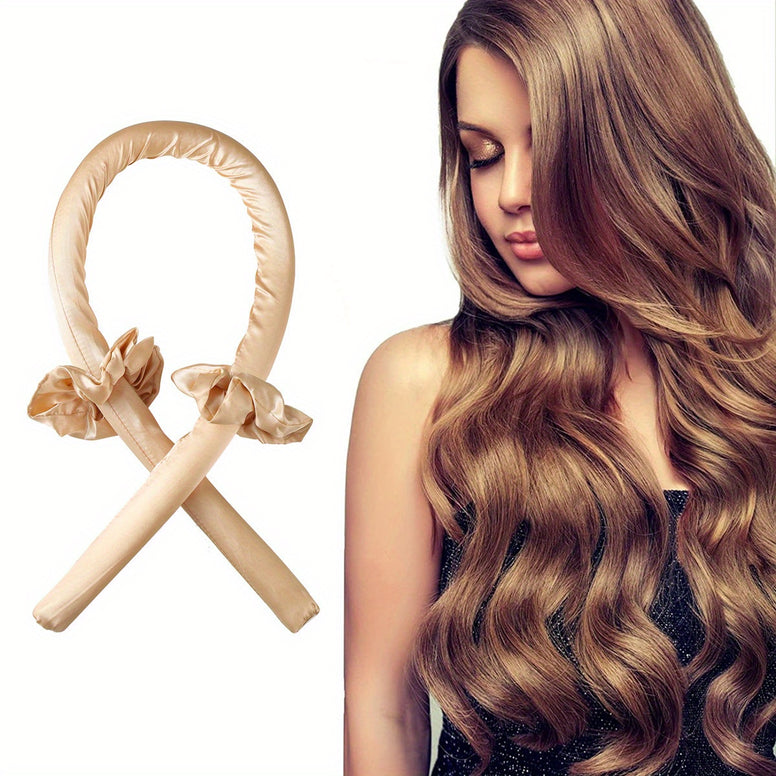 Effortless Waves Hair Tool: Heatless Ing Rod Headband with Hair Ties