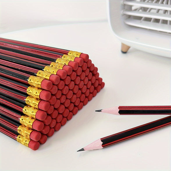 50-Pack Classic HB Wood Pencils with Erasers