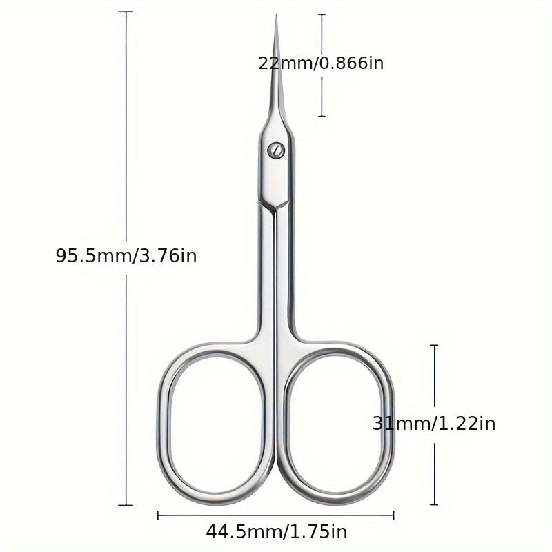 Stainless Steel Cuticle Scissors Sharp Curved Trimmer for Nail and Skin Care