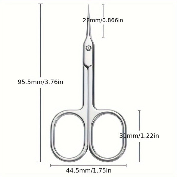 Stainless Steel Cuticle Scissors Sharp Curved Trimmer for Nail and Skin Care