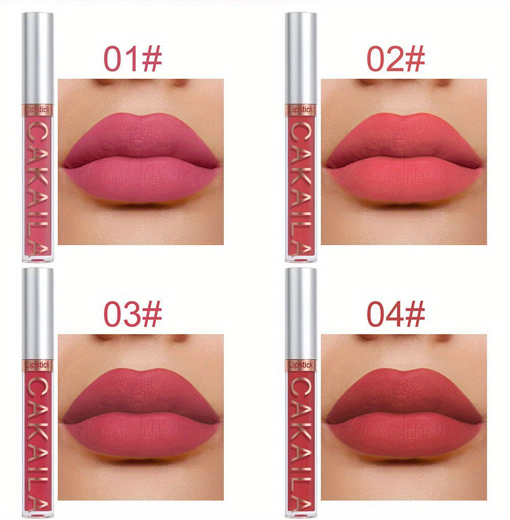 Matte Liquid Lipstick Set: Dark Red Waterproof Lip