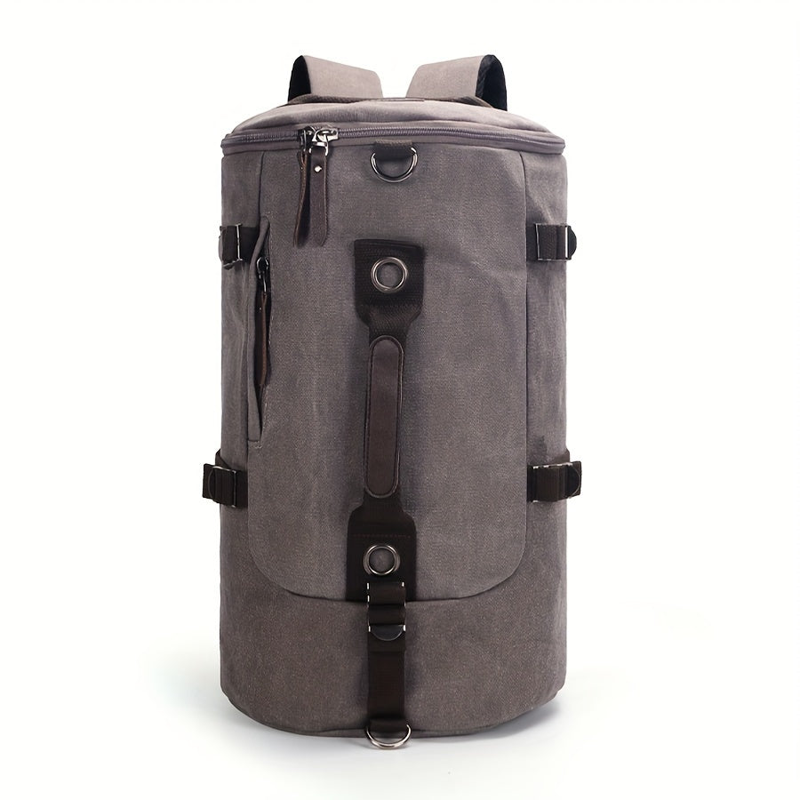 Urban Voyager: Men's Fashion Canvas Backpack for Stylish Travelers