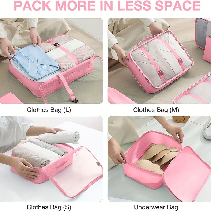 7-Piece Set: Lightweight and Wear-Resistant Luggage Storage Bags for Travel