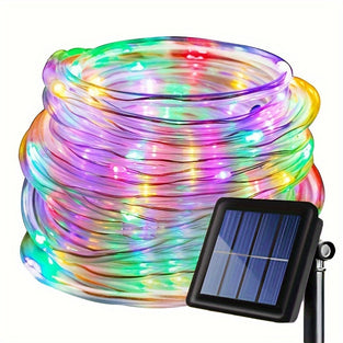 1pc Solar LED Rope Light, Outdoor Fairy Garden String Lights, For Holiday, Christmas, Halloween, Camping, Party, Wedding, Valentine's Day, Birthday, Patio, Lawn, Fence Decoration, Versatile Solar Powered Festive Lighting For Yard And Outdoors