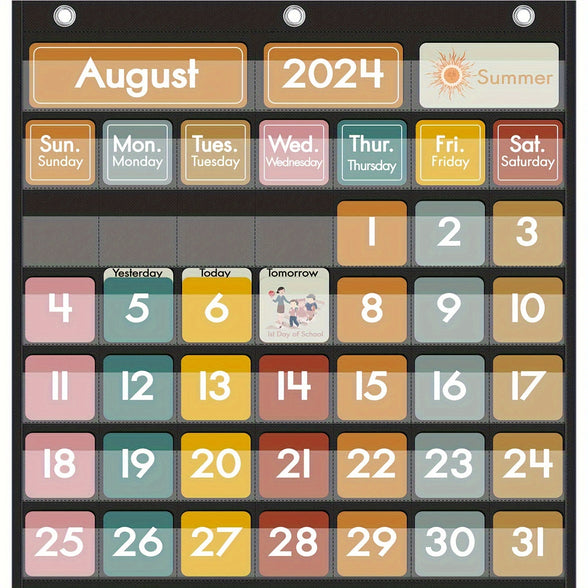 2024 Classroom Calendar Pocket Chart: Versatile Educational Organizer