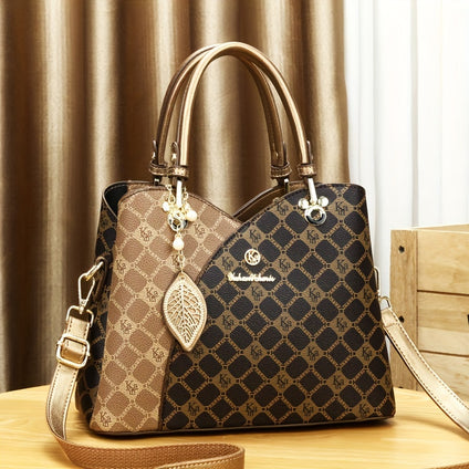 Fashion Top Handle Satchel Bag, Elegant Crossbody Bag, Women's Luxury Handbag, Shoulder Bag & Purse