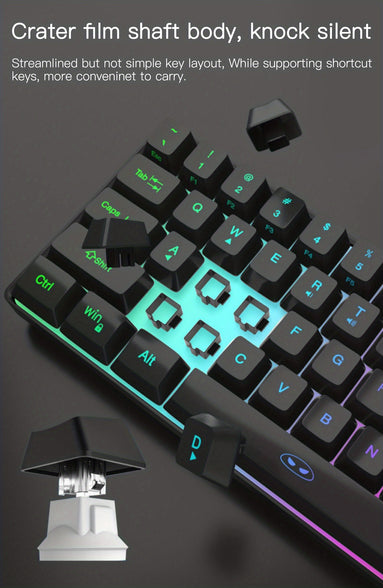 TS91 Mini 60 Gaming Office Keyboard: Waterproof, Compact, RGB Backlit