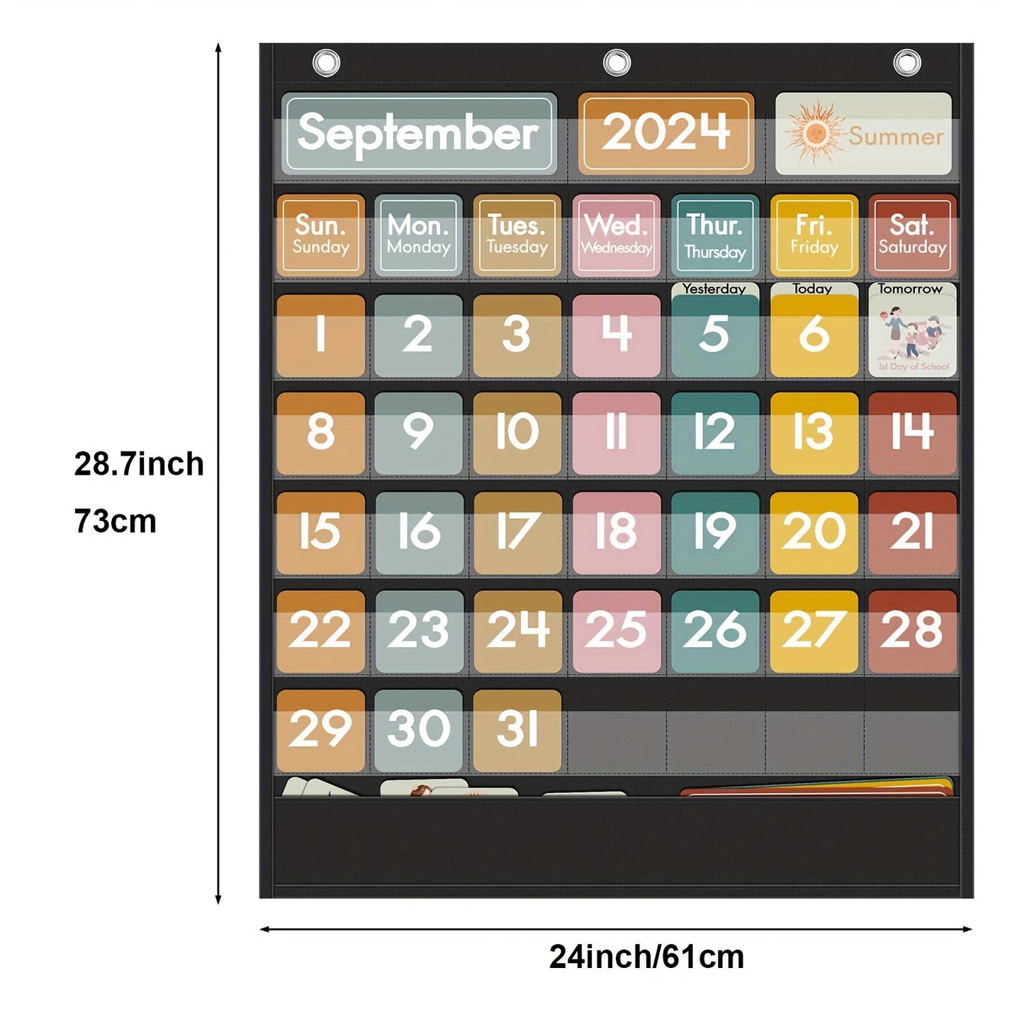 2024 Classroom Calendar Pocket Chart: Versatile Educational Organizer