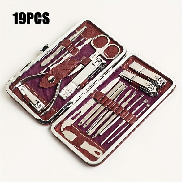 Complete Professional Manicure Pedicure Set All in One Grooming Kit for Salon Quality Nail Care