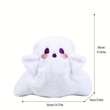 1pc Cute Cartoon Ghost Backpack, Shoulder Bag, Funny Plush Sling Bag (Two Style To Choose)