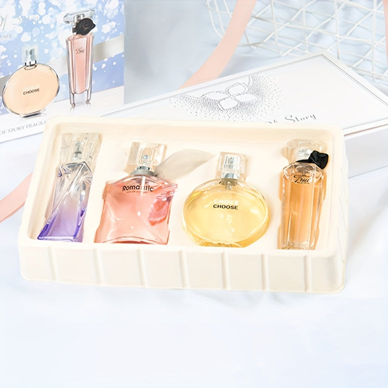 Womens Four Piece Gift Box Set Long Lasting Classic Perfume Set Perfume Travel Sets Mini Fragrances 100ML