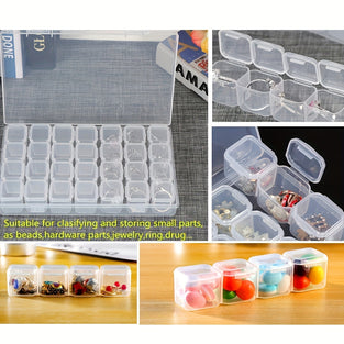 1pc Pill Box 28-Compartment Plastic