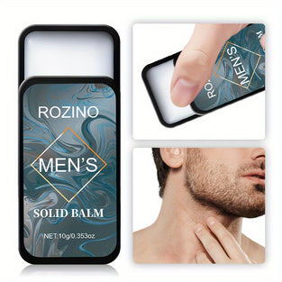 Rozino Men's Solid Perfume Balm - Refreshing & Long-Lasting Rose Scent, Alcohol-Free, Perfect For Dates & Everyday Use, Ideal Gift For Him