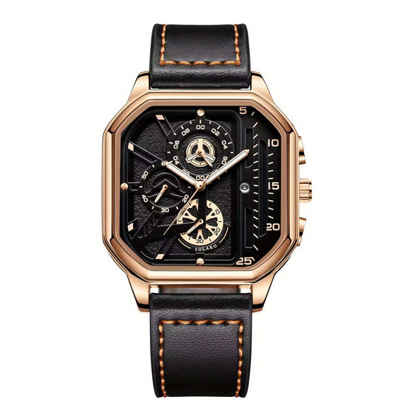 Rugged Style: Men's Casual Calendar Wrist Watch for Sport Enthusiasts