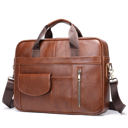 Business Men's Briefcase, Leather Men's Bag Business Bag, Computer Bag, Men's Handbag