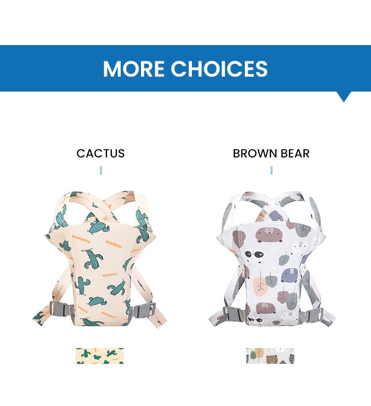 Cartoon Baby Carrier Functional and Comfortable Whimsical Design for Infants Aged 0 to 48 Months Ergonomic Support for Natural Posture Promotes Healthy Growth and Development Gentle Cushioning for Neck and Back Support Safe and Secure for Your Little One