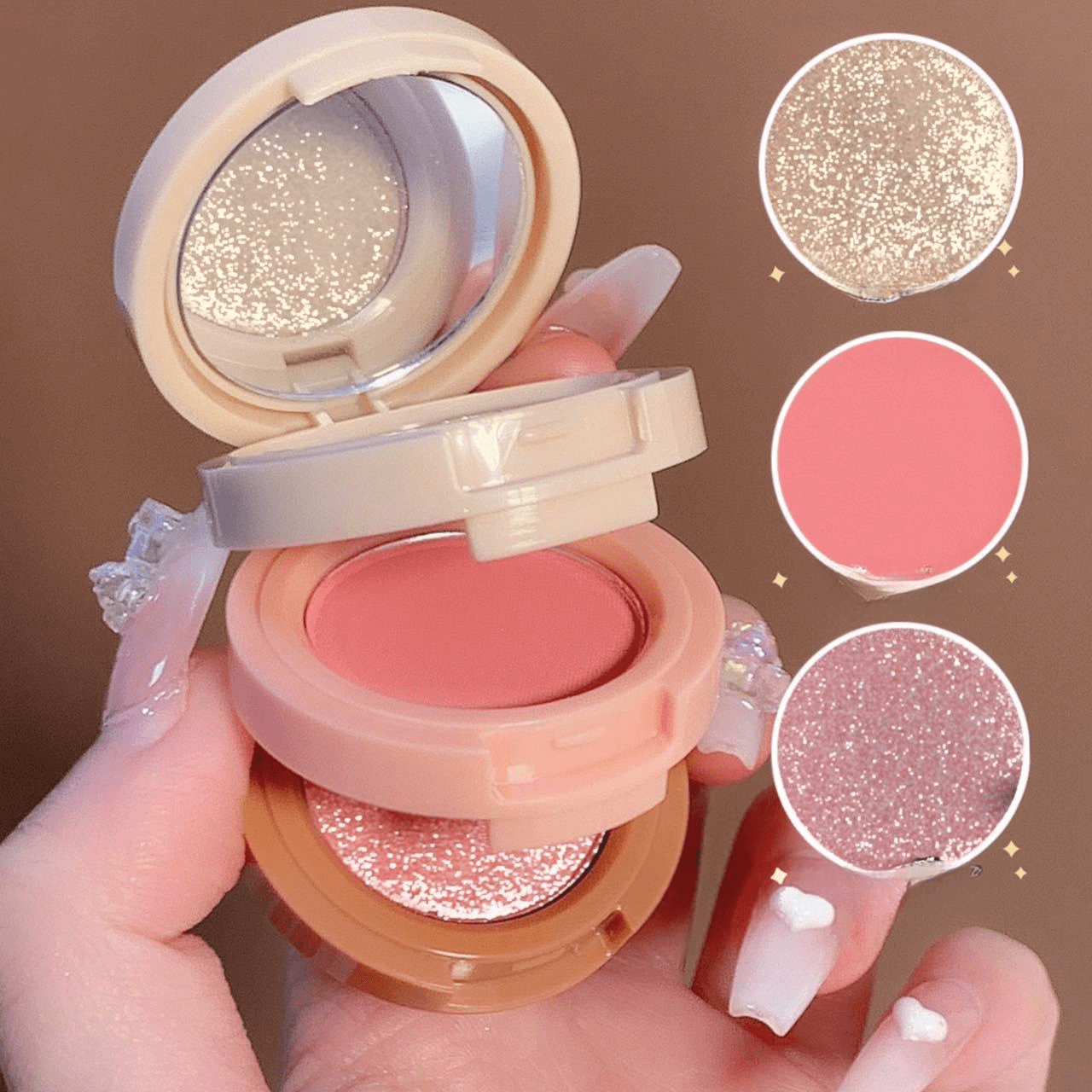 Radiant Glow: 3-in-1 Matte Highlighter