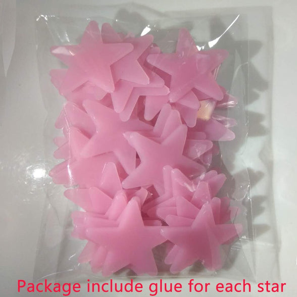 Glow in the Dark Star Stickers - 100 Pcs Self-Adhesive