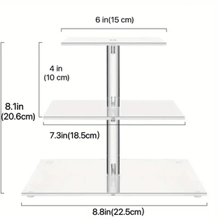 1pc 3/4-Tiers Cupcake Stand, Round Cupcake Display Rack, Clear Acrylic Cupcake Holder, Dessert Cake Cookie Candy Display Tower For Wedding Birthday Halloween Thanksgiving Christmas New Year Party, Decoration Supplies