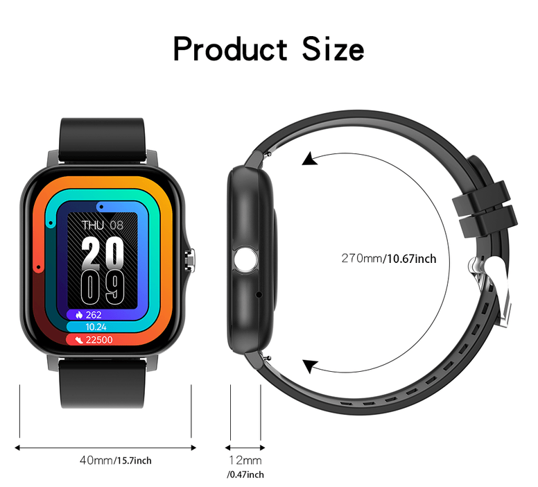 Stylish Full Touch Smart Watch for Men and Women - Sleep & Exercise Tracker, Fashionable Smart Clock for Android & iOS - Ideal Gift for Him or Her