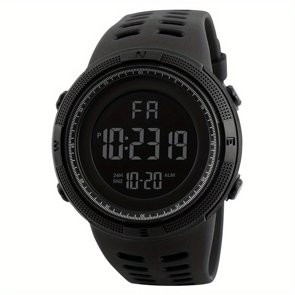 Men's Large Dial Sports Electronic Watch: Illuminate Your Style