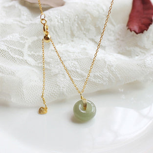 18K Plated Chinese Style Pendant Necklace Lucky Gift for Women