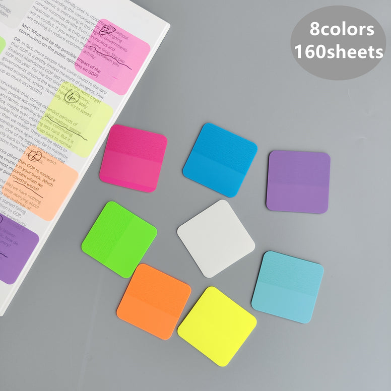 Transparent Sticky Notes 8 Packs 160 Sheets Versatile for Note-Taking and Planning