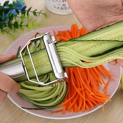 1pc Stainless Steel Vegetable Peeler - Multi-Function Fruit & Potato Grater For Dining & Relaxing, Manual Uncharged Kitchen Gadget For Restaurant