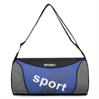 Colorblock Letter Pattern Duffle Bag: The Ultimate Sports Companion