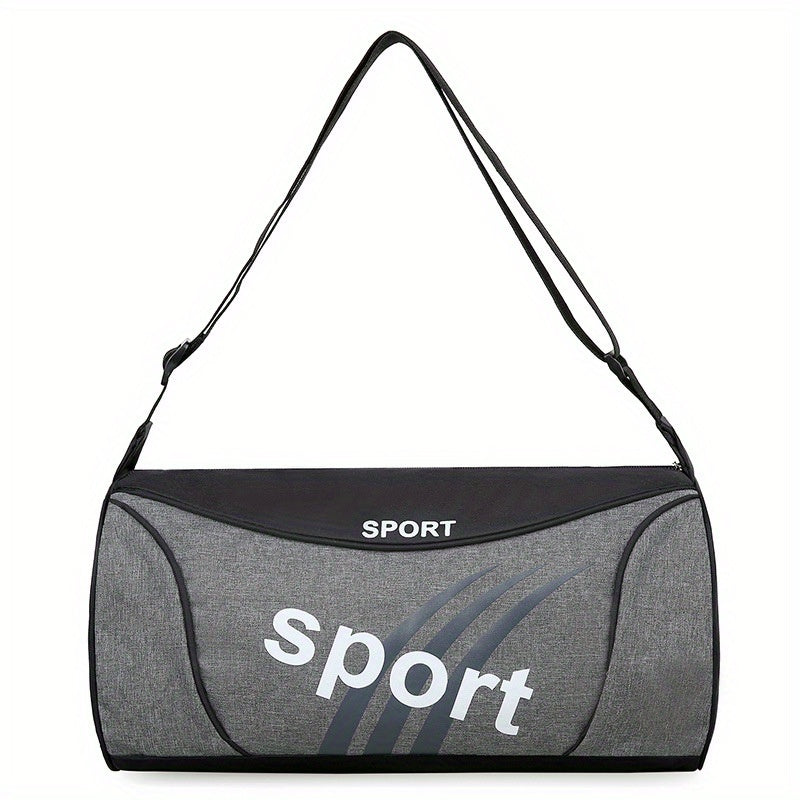 Colorblock Letter Pattern Duffle Bag: The Ultimate Sports Companion