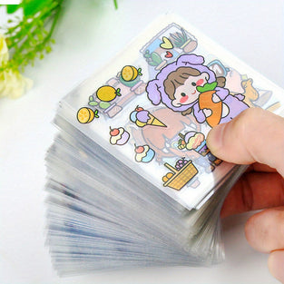 100pcs Non-repeating PET Hand Account Stickers DIY Journal PVC Waterproof Stickers For Water Bottle, Computer, Notebook, Luggage, Phone, Laptop Bike Skateboard