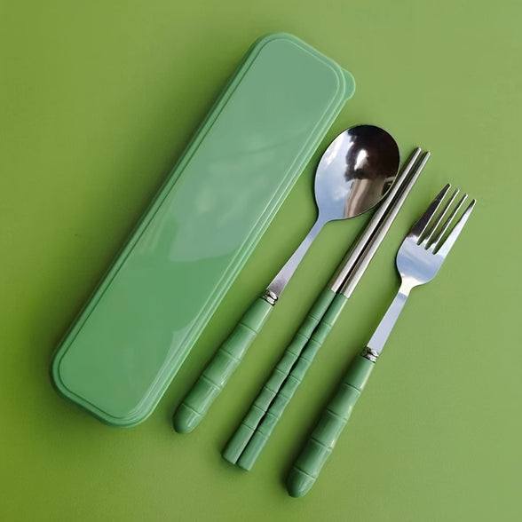 Eco-Friendly Steel Utensils Set: Reusable Spoon