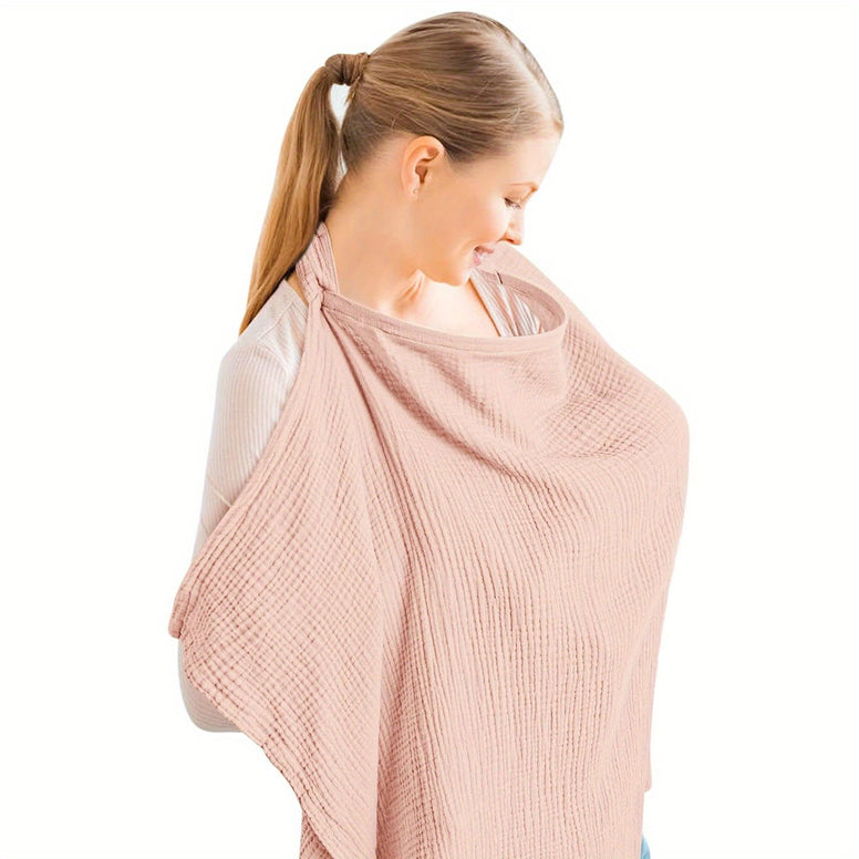 Lightweight Muslin Breastfeeding Cover for Moms