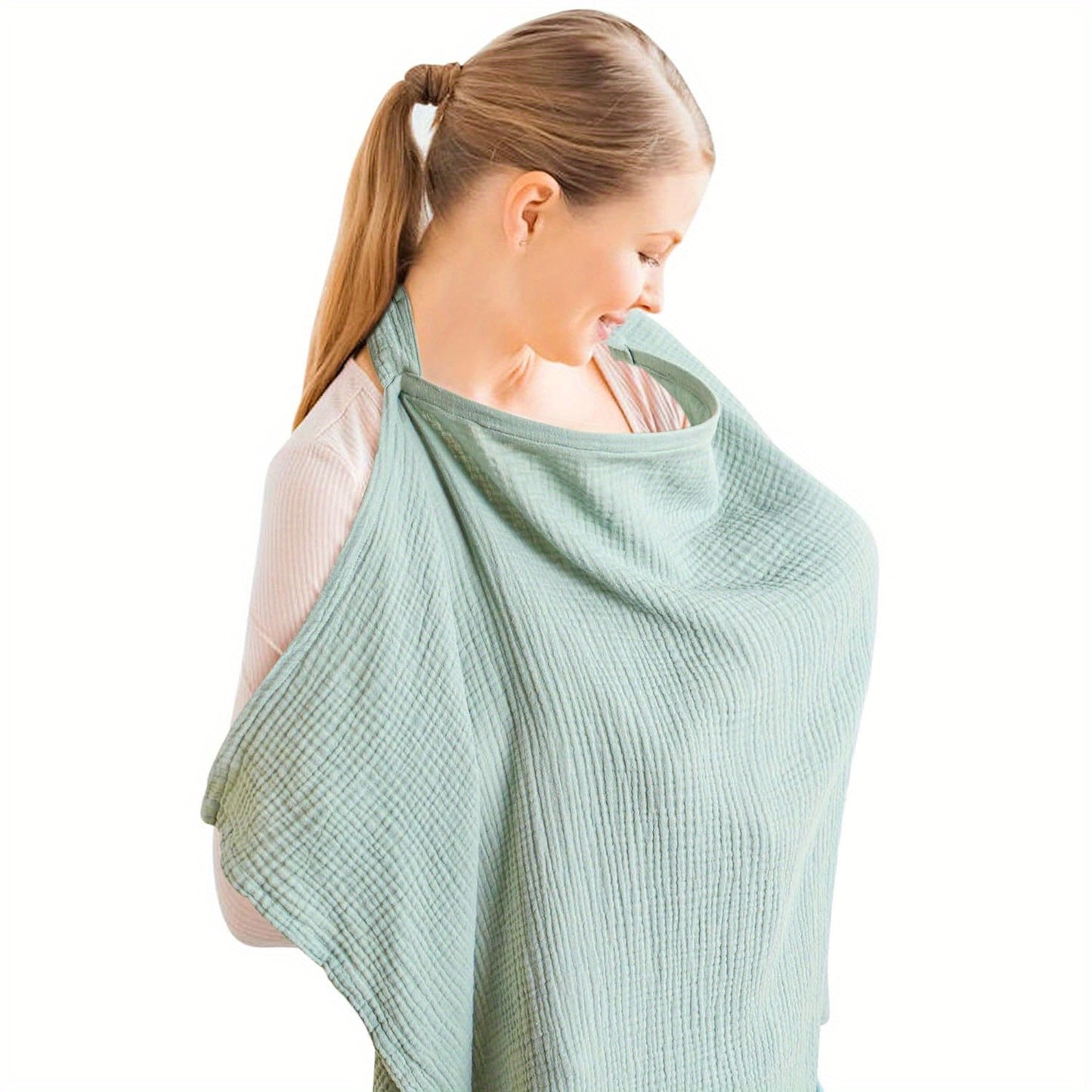 Lightweight Muslin Breastfeeding Cover for Moms