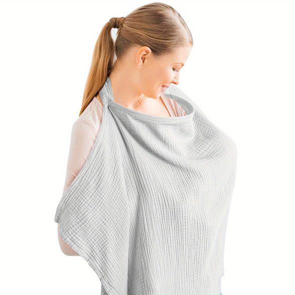 Lightweight Muslin Breastfeeding Cover for Moms