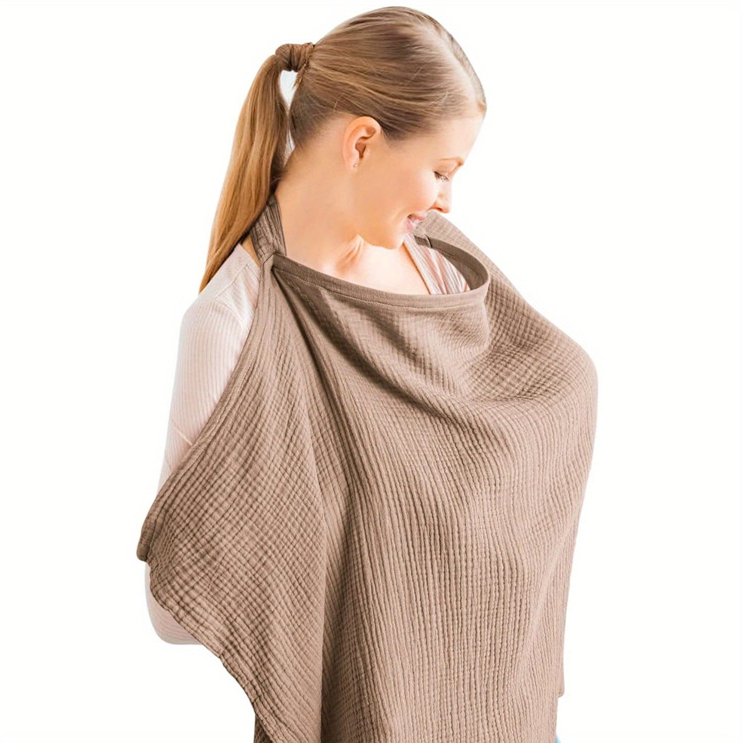 Lightweight Muslin Breastfeeding Cover for Moms