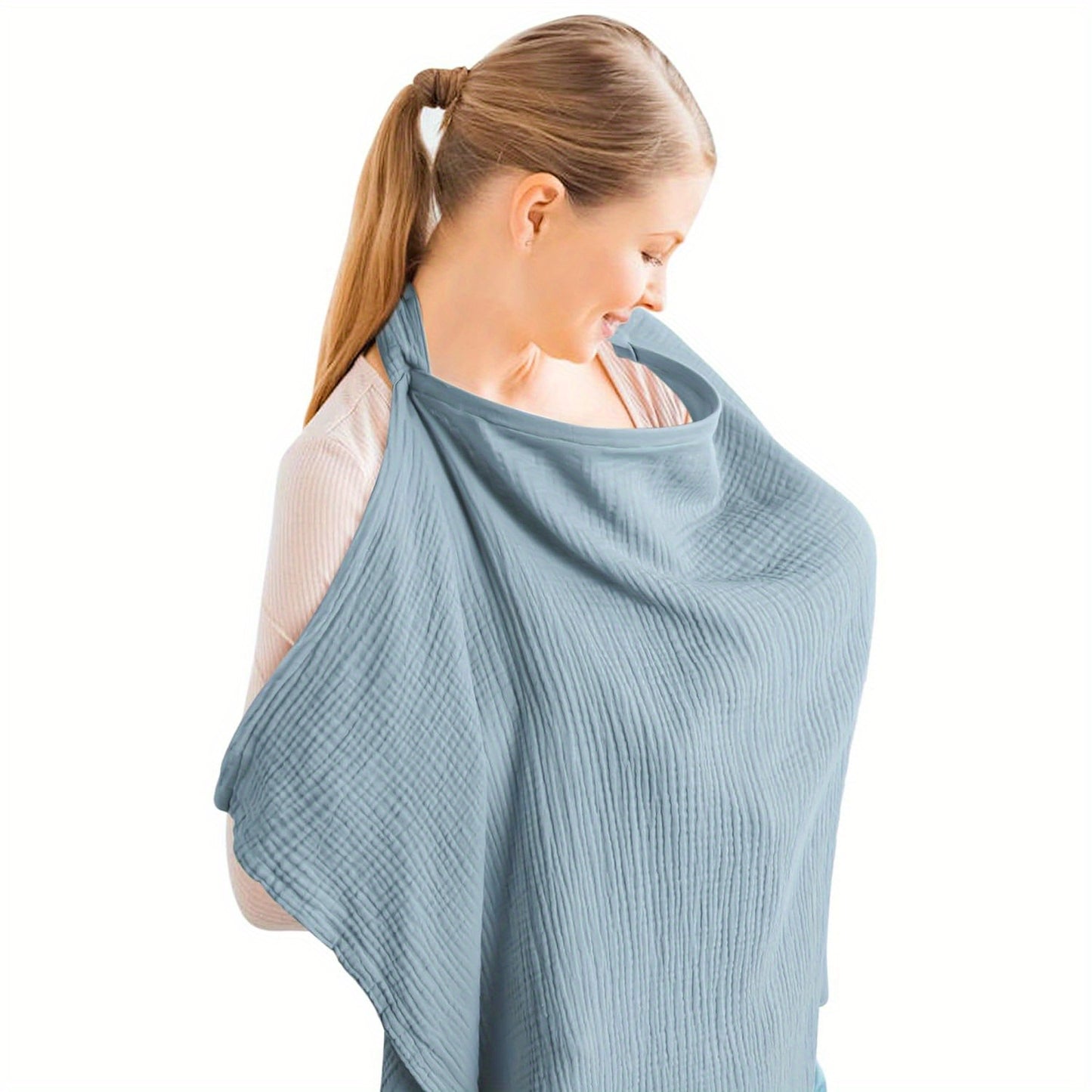 Lightweight Muslin Breastfeeding Cover for Moms