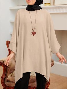 Chic Irregular Hem Top for Curvy Women Perfect for SpringFall