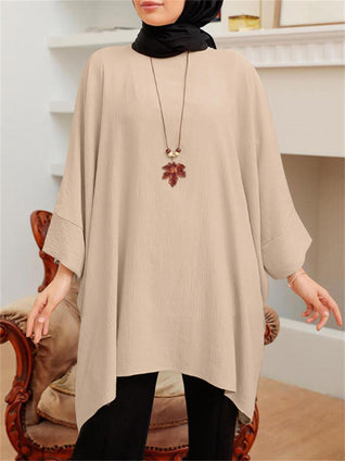 Chic Irregular Hem Top for Curvy Women Perfect for SpringFall