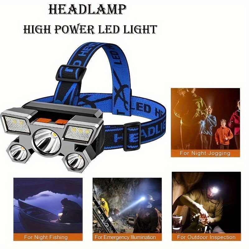 Rechargeable 5-LED Headlamp